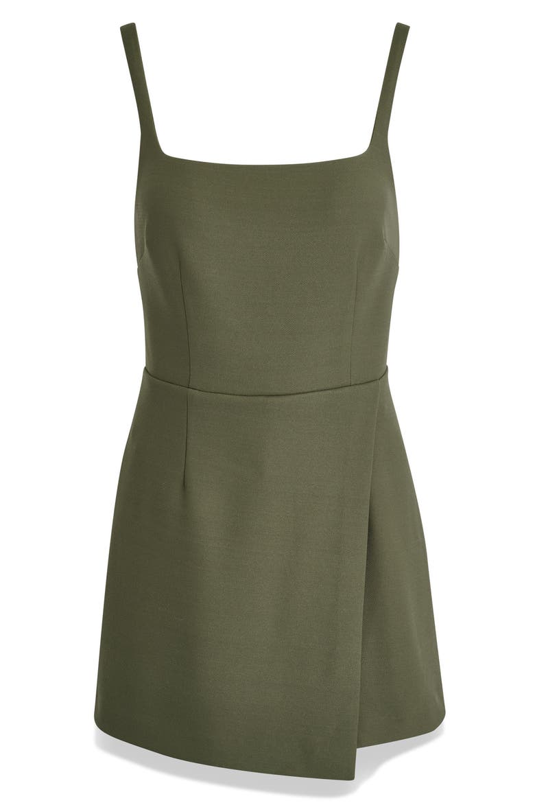Square Neck Romper, Alternate, color, RUSTIC OLIVE