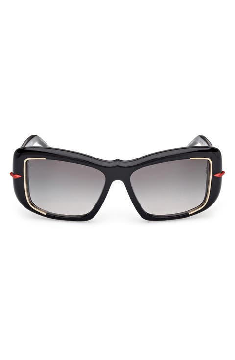 56mm Square Sunglasses