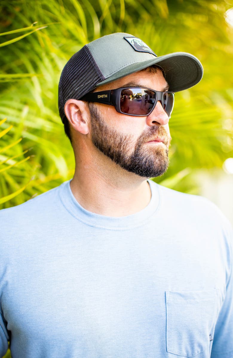 Smith Guides Choice 63mm ChromaPop<sup>™</sup> Polarized Oversize Square Sunglasses, Alternate, color, Matte Havana / Chromapop Polarized Brown