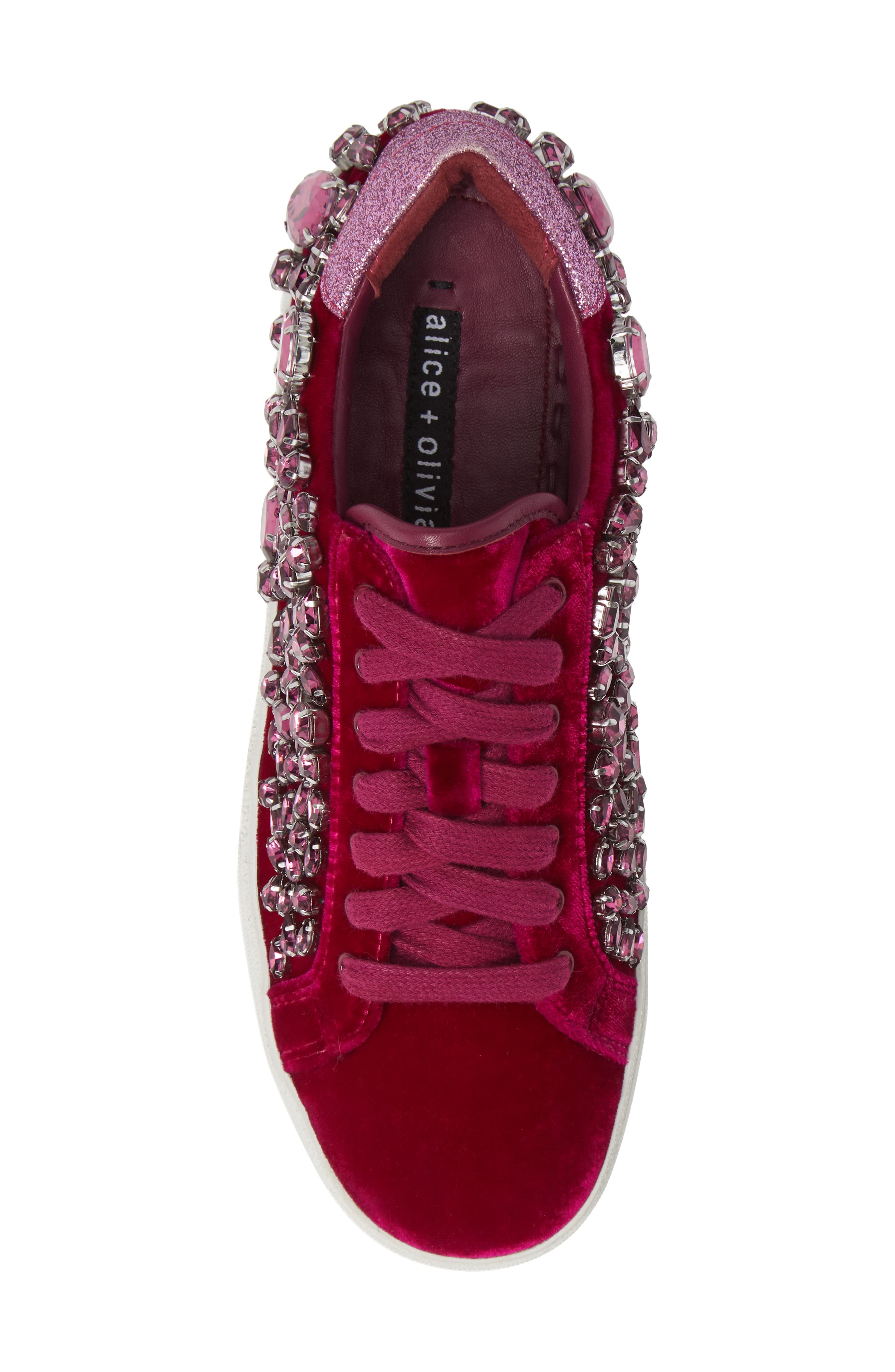 Alice + Olivia Cammen Embellished Sneaker, Alternate, color, 