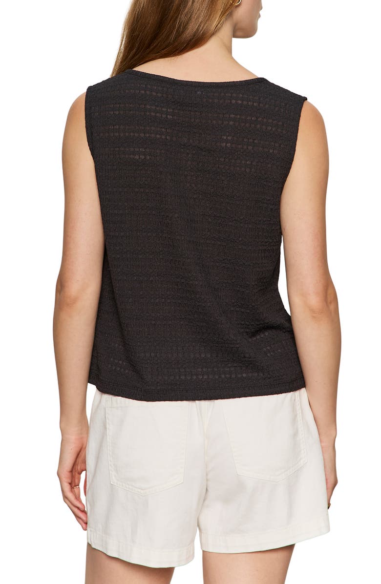 Sanctuary Textured Vacation Knit Vest, Alternate, color, Black