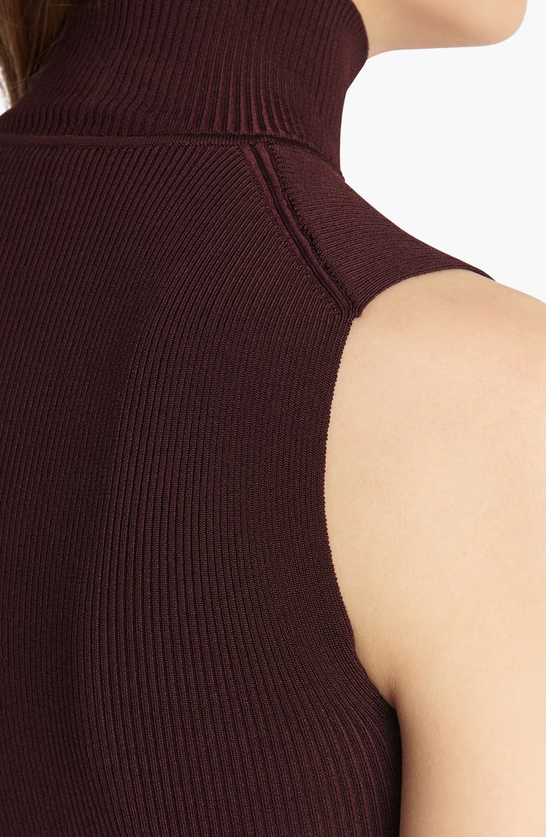 Khaite Benita Rib Top, Alternate, color, Almandine