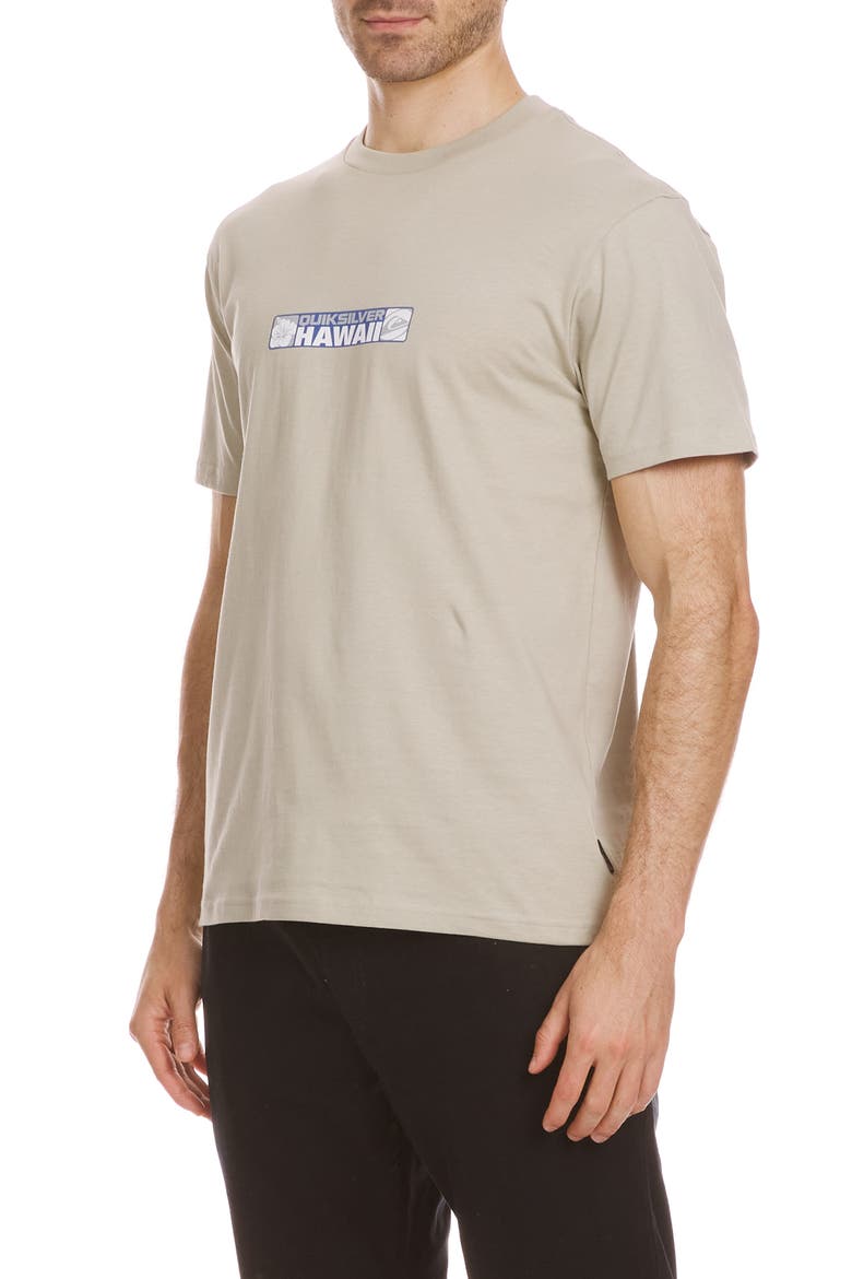 Hawaii Bumper Sticker Graphic T-Shirt, Alternate, color, PALE ALOE