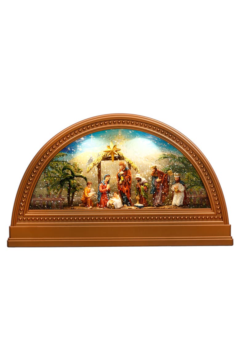 Nativity Arch Scene with LED, Main, color, Bronze