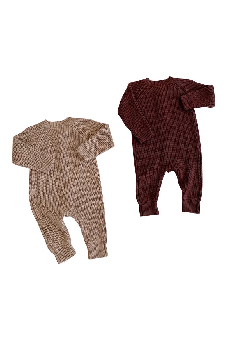 Dallas Knit Cotton Romper, Alternate, color, KHAKI