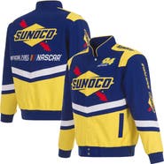 JH DESIGN Men's JH Design  Royal/Yellow NASCAR Sunoco Full-Snap Twill Uniform Jacket