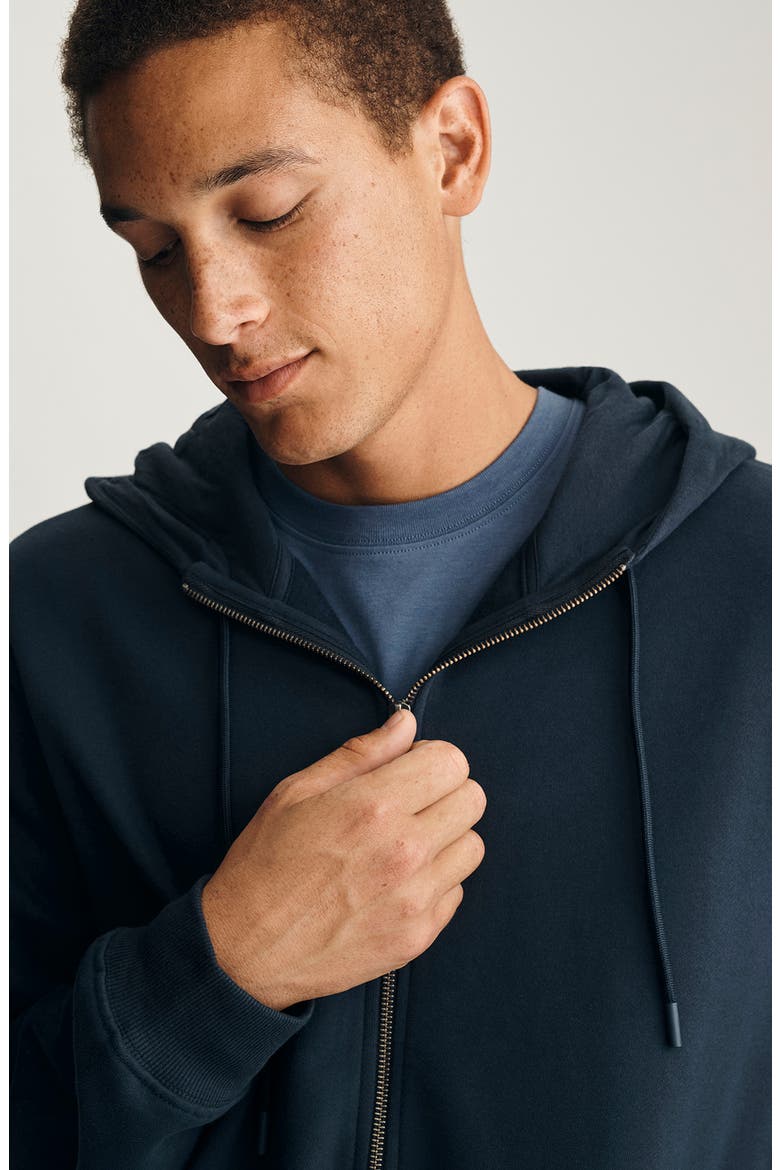 Relaxed Fit Cotton Zip Hoodie, Alternate, color, TOTAL ECLIPSE