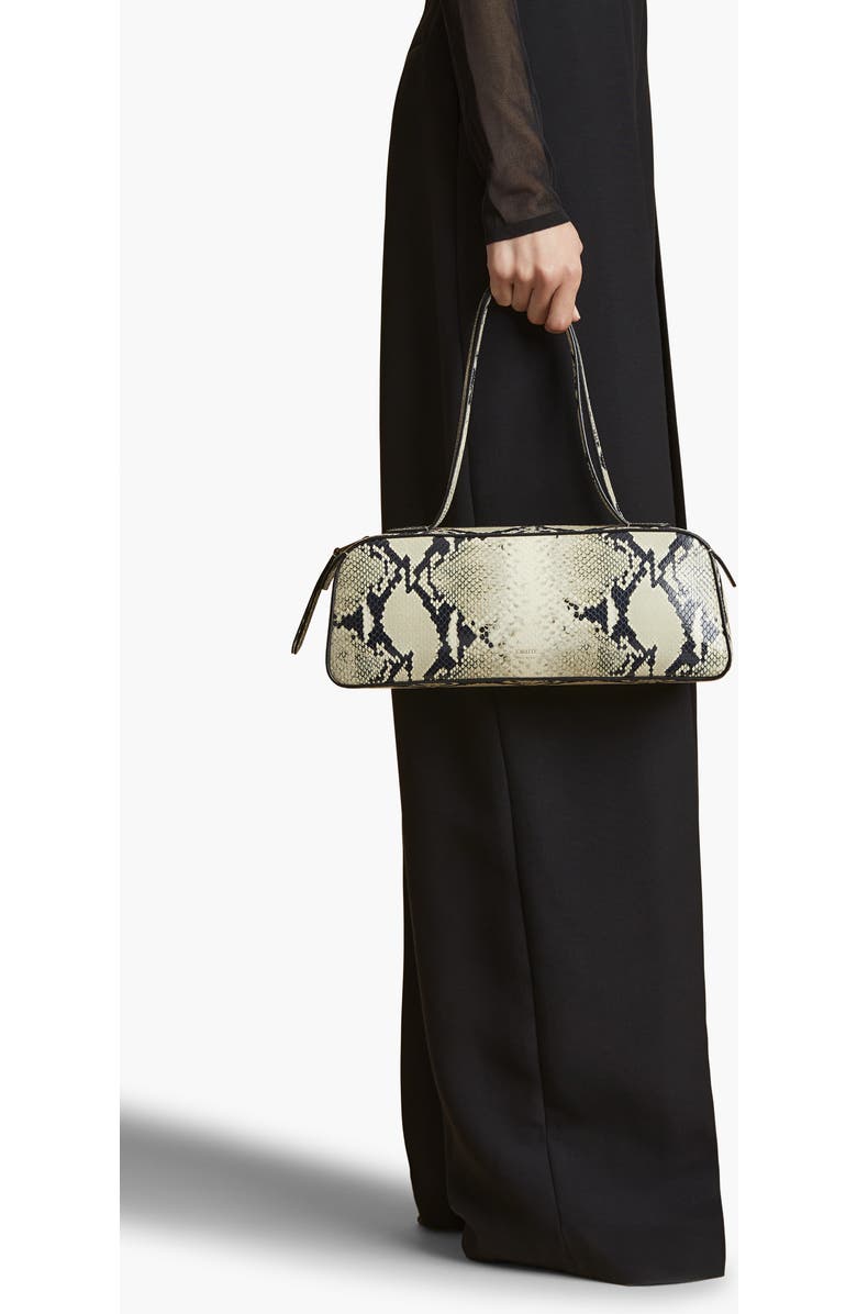 Khaite Simona Snakeskin Print Leather Shoulder Bag, Alternate, color,