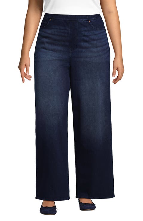 Plus Size Starfish Denim High Rise Wide Leg Jeans