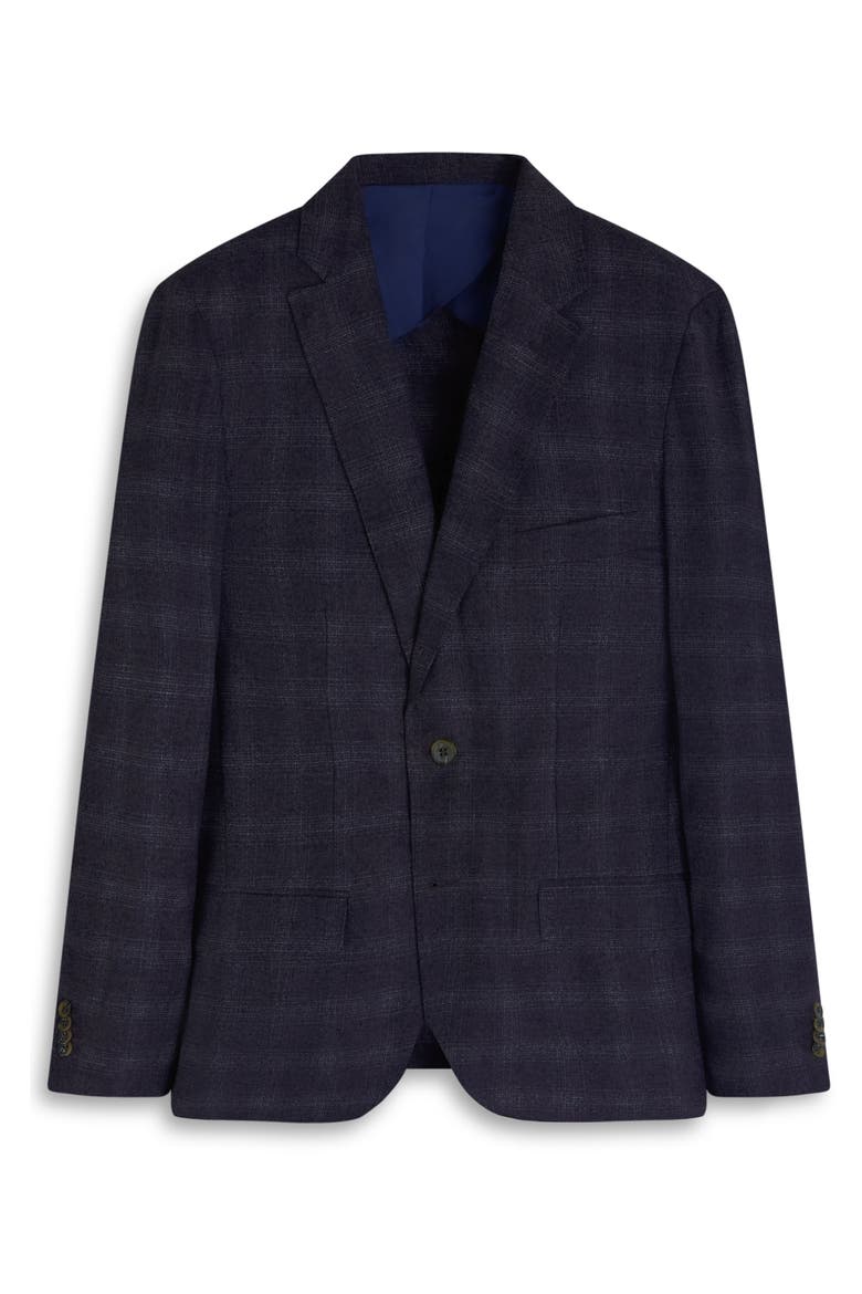 Two-Button Wool Blend Blazer, Alternate, color, NAVY