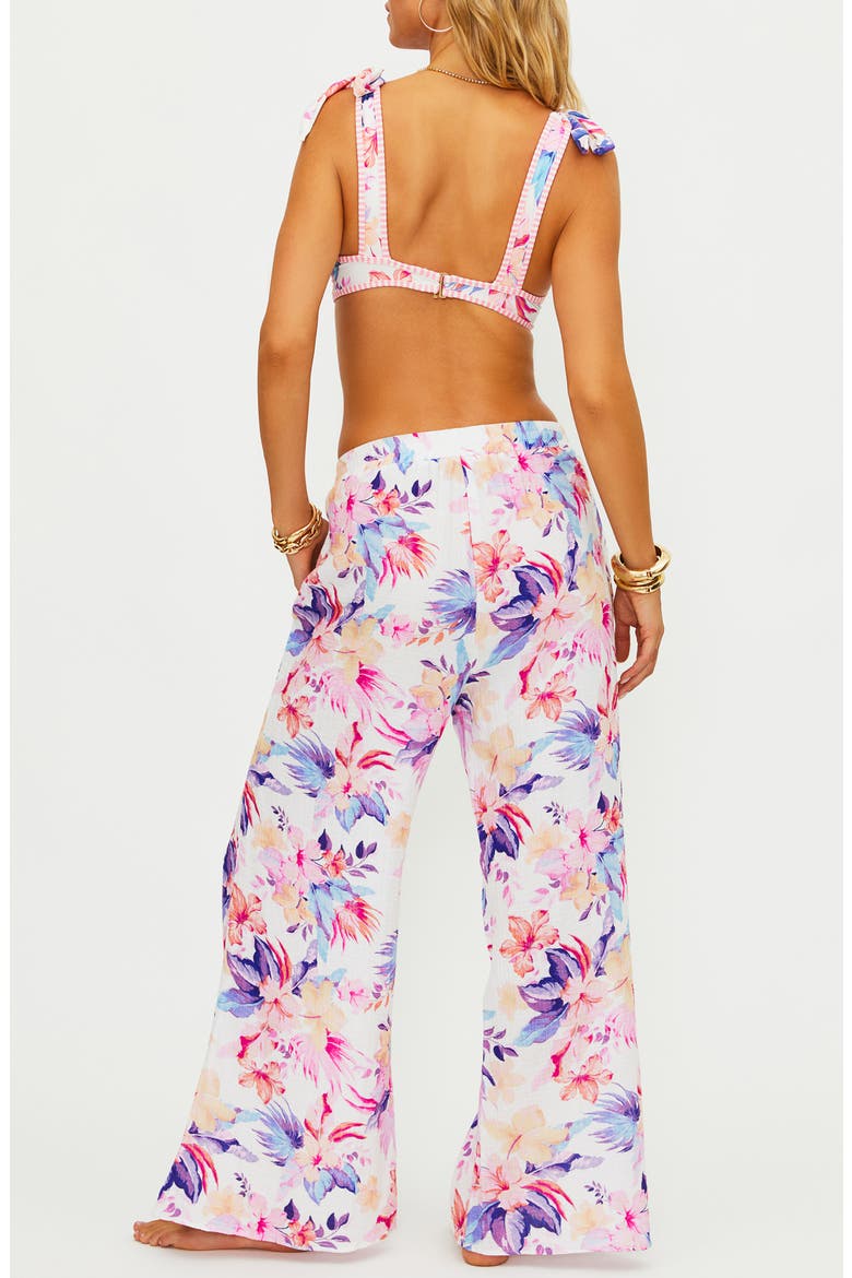 Hampton Wide Leg Cover-Up Pants, Alternate, color, HIBISCUS GARDEN