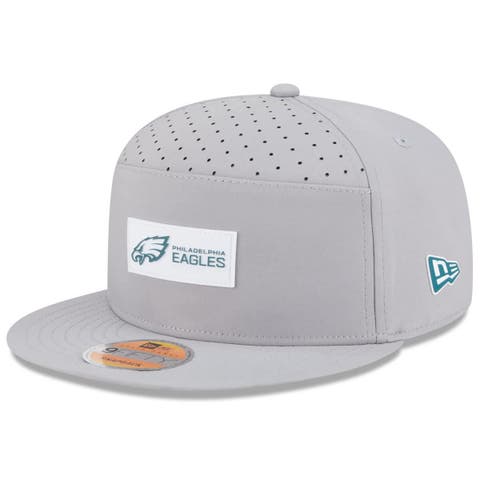 Men's New Era Gray Philadelphia Eagles 2025 Sideline  Split Panel 9FIFTY Snapback Hat