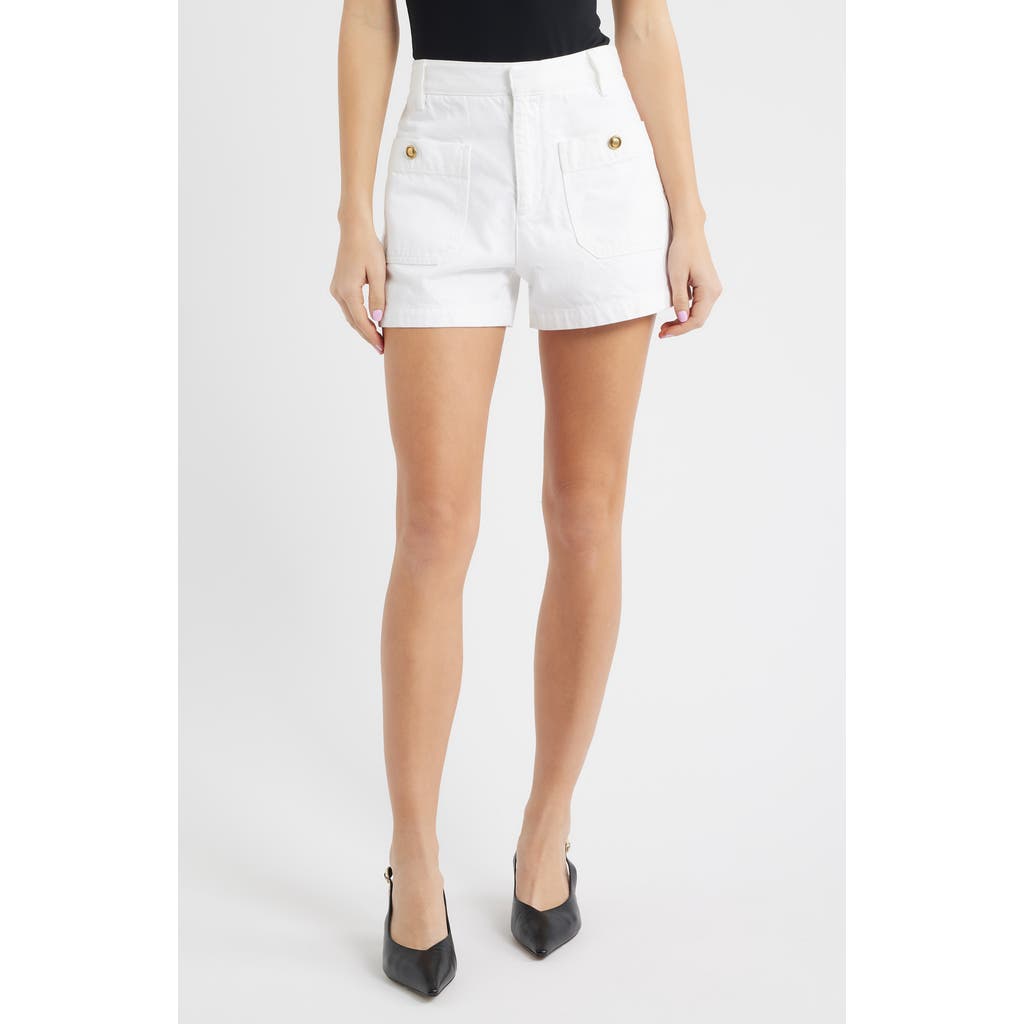 FRAME The Cruise Denim Shorts in White at Nordstrom, Size 30