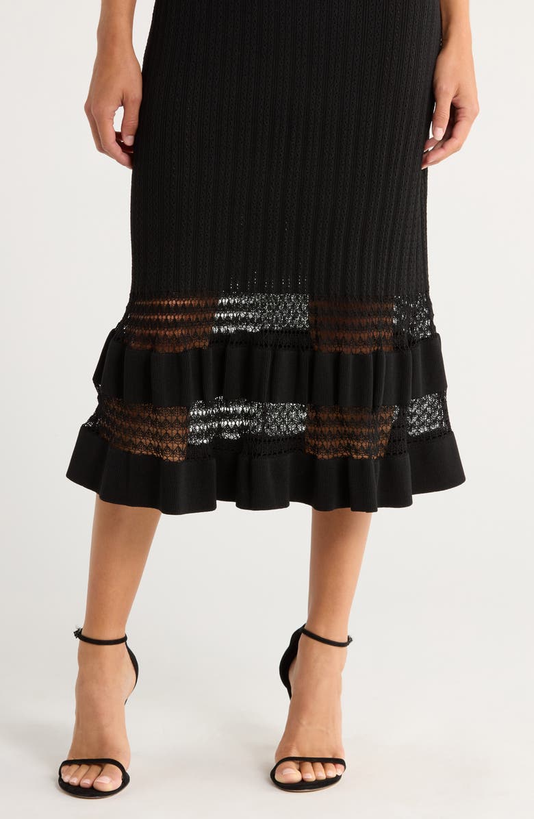 Ted Baker Pointelle Sleeveless Midi Dress, Alternate, color, 