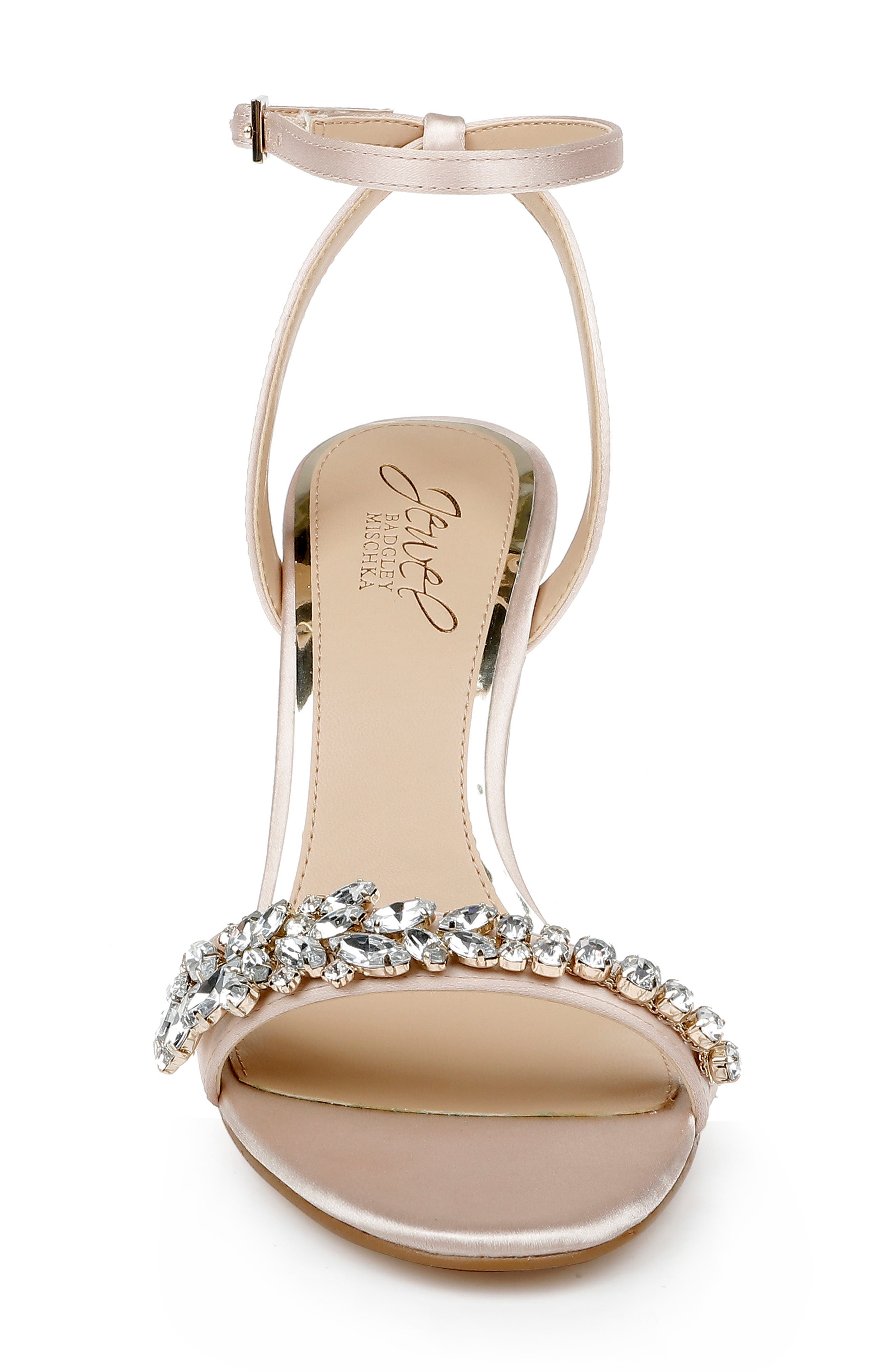 Dallyce Ankle Strap Sandal, Alternate, color, CHAMPAGNE SATIN