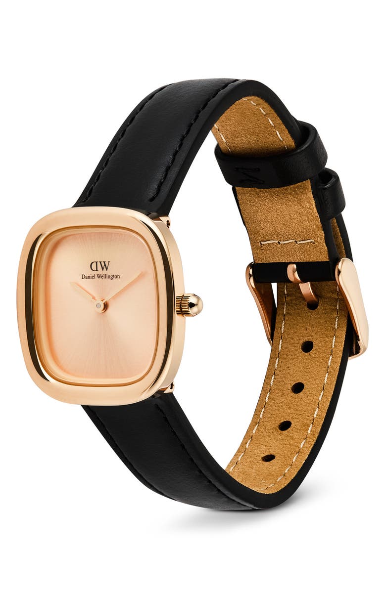Daniel Wellington Margot Sheffield Unitone Leather Strap Watch, 24mm x 26mm, Alternate, color, Rose Gold