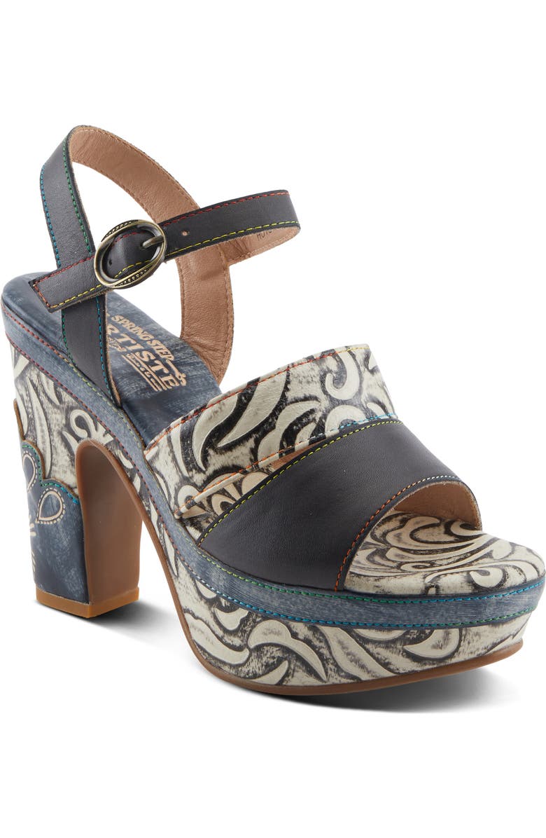 L
Artiste by Spring Step Hotstrut Platform Sandal, Main, color,