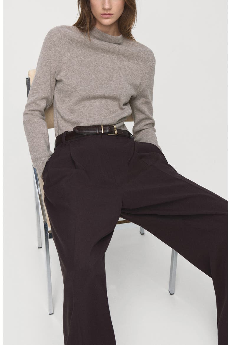 Funnel Neck Sweatshirt, Alternate, color, BROWN/GREY