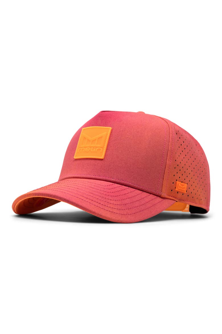 Odysea Stacked Aura Hydro Adjustable Performance Ball Cap, Main, color, SUNSET AURA