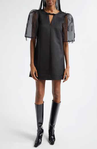 Ganni Fringe Detail Organza Minidress