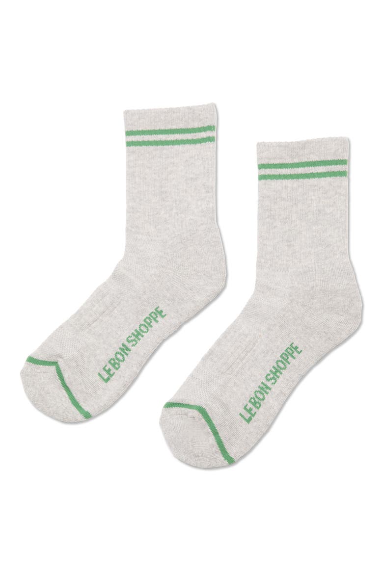 Boyfriend Crew Socks, Main, color, LIGHT GREY