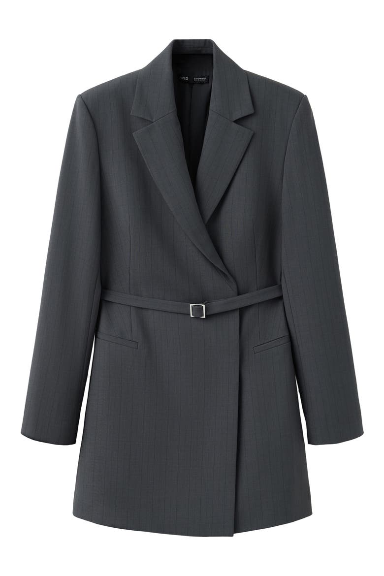 Belted Blazer Dress, Main, color, GREY