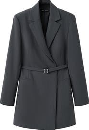 MANGO Belted Blazer Dress