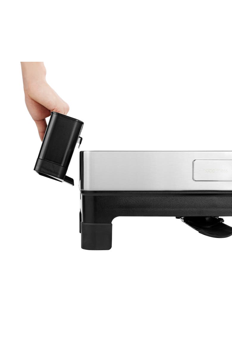 JONATHAN Y Concerto 20.5" Fingerprint-Proof Stainless Steel Dish Drying Rack with Swivel Spout Tray and Wine Glass Holder, Stainless Steel/Black, Alternate, color,