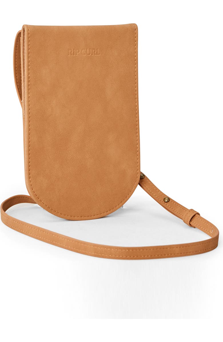 Rip Curl Premium Surf Faux Leather Wallet Crossbody, Alternate, color, Natural