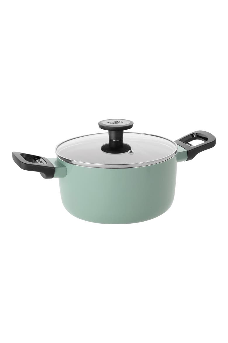 Leo 7-Piece Cookwear Set, Alternate, color, GREEN/ BLACK