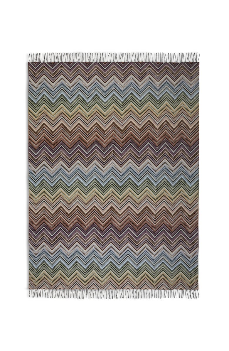 Missoni Home Perseo Throw 130x190, Main, color, Brown Multicoloured