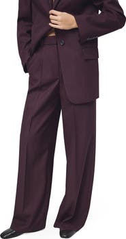 MANGO Hidra Seamed Wide Leg Pants