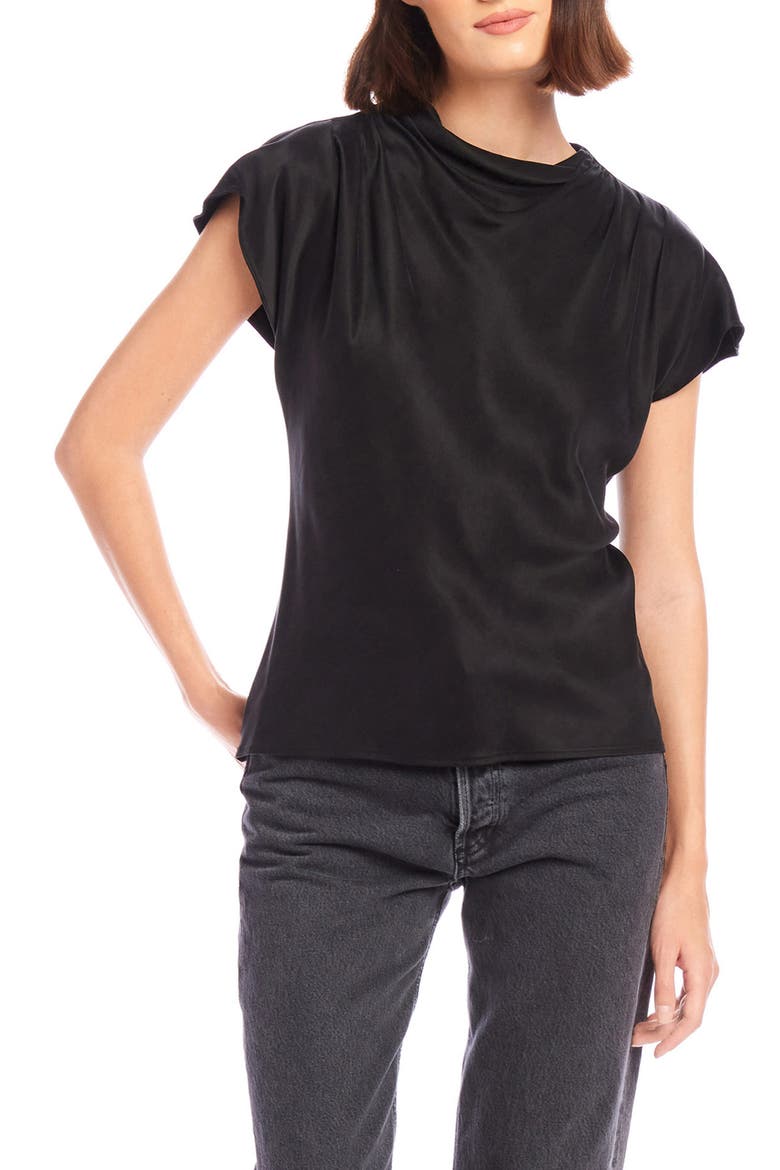 Emmeline Satin Top, Main, color, BLACK