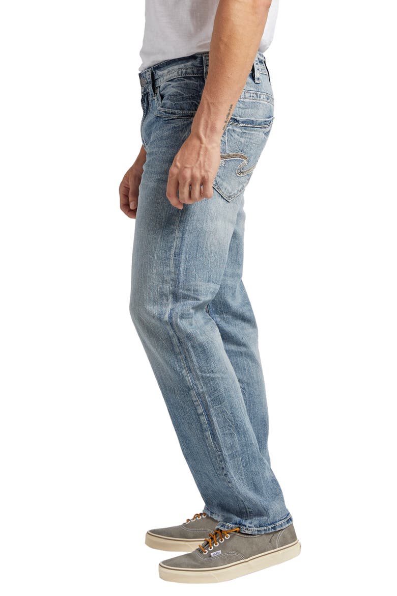 Eddie Relaxed Fit Straight Leg Jeans, Alternate, color, LIGHT INDIGO