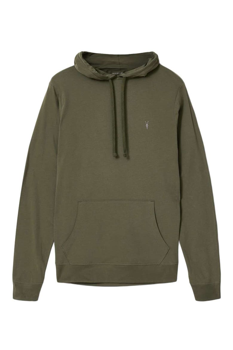 Brace Brushed Cotton Hoodie, Alternate, color, WILD GREEN