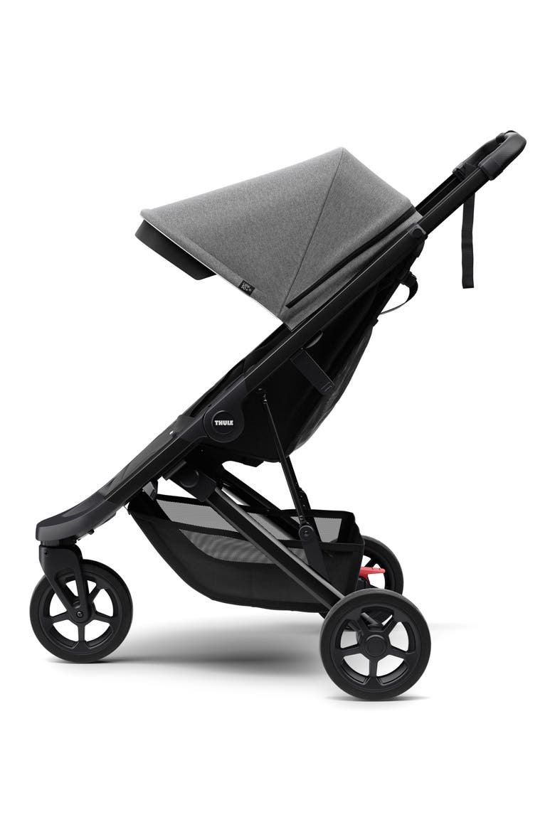 Spring Stroller, Alternate, color, GREY MELANGE/ BLACK