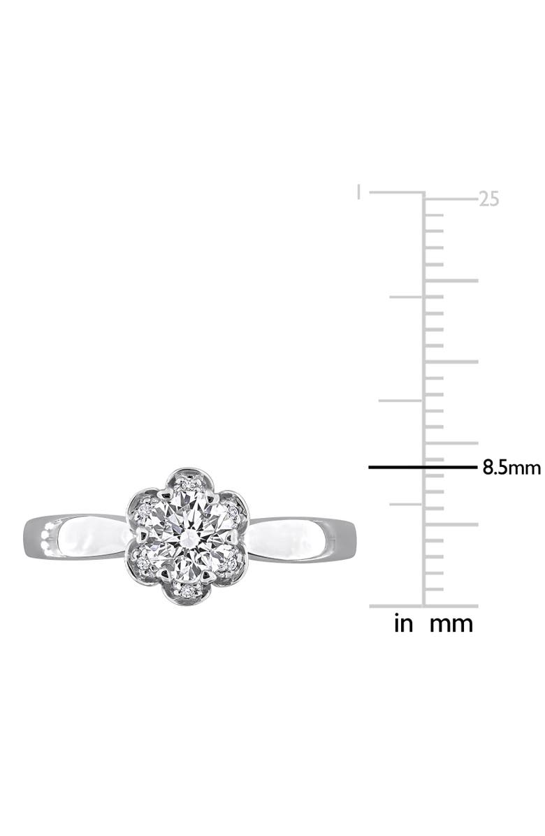 Julianna B. 1/2 ctw Lab-Grown Diamond Flower Ring 18k, Alternate, color, White Gold