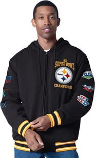 G-III SPORTS BY CARL BANKS Men's G-III Sports by Carl Banks Black Pittsburgh Steelers Power Forward Commemorative Full-Zip Hooded Jacket