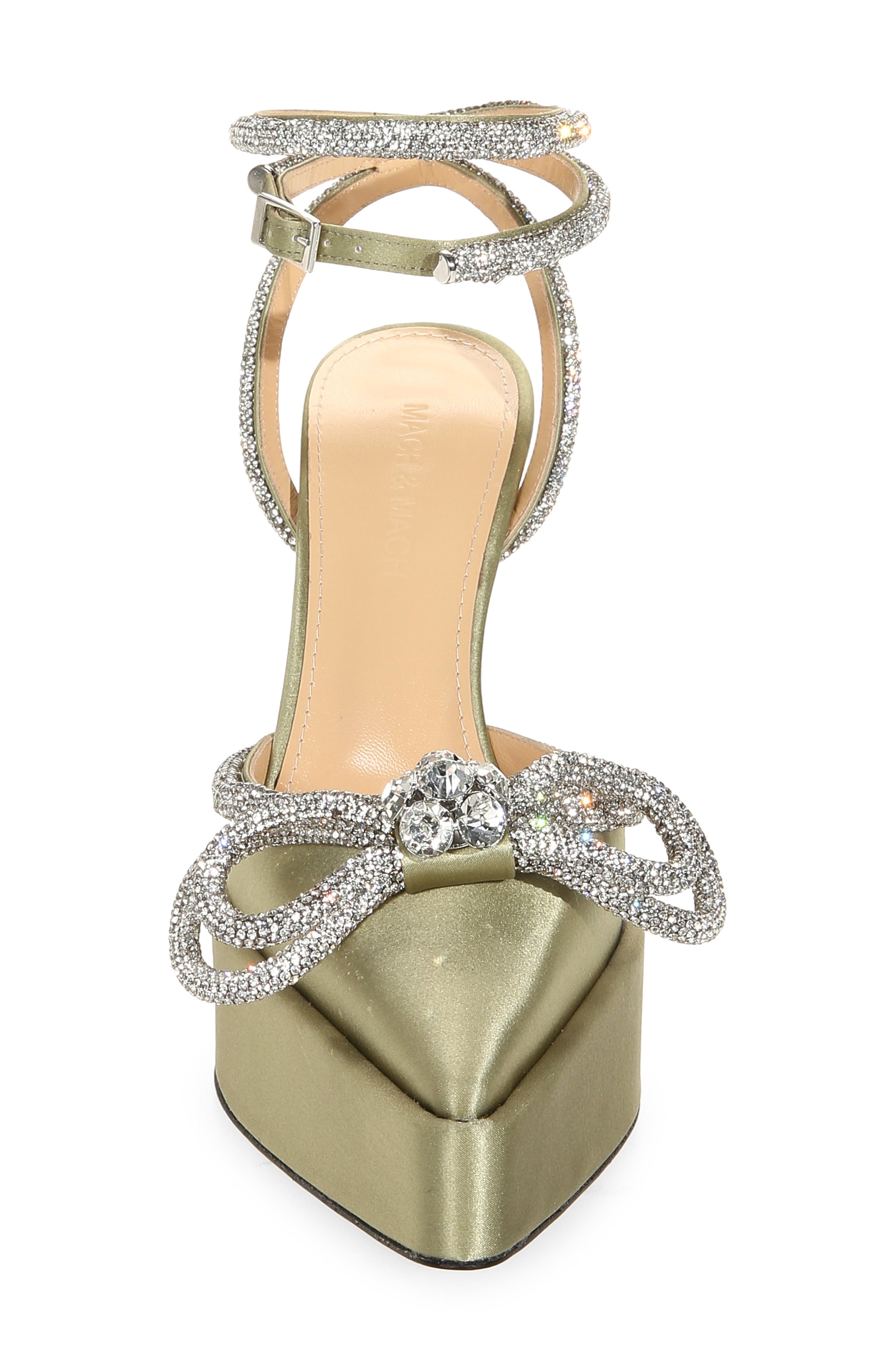 Mach & Mach Double Bow Satin Platform Pump, Alternate, color, 