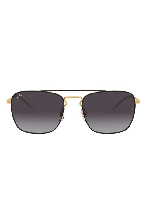 55mm Metal Aviator Sunglasses