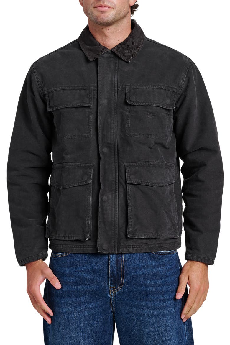 Waterman Refugio Cotton Canvas Jacket, Main, color, PHANTOM