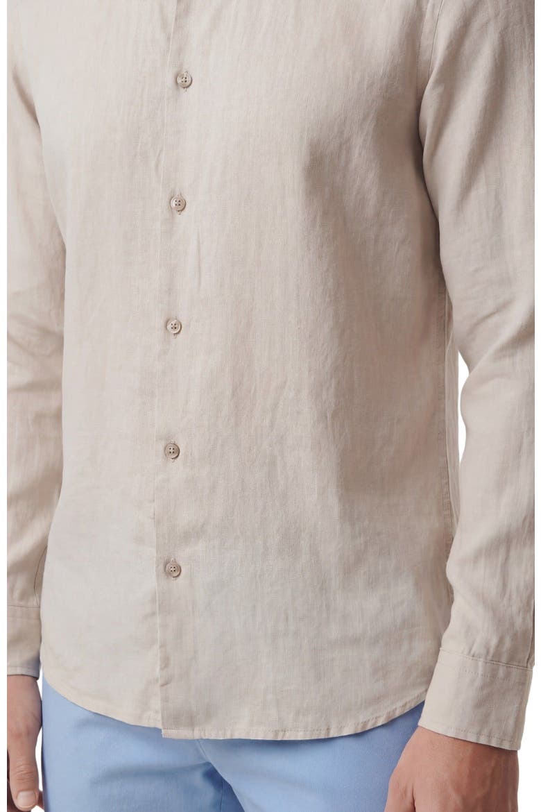 Linen Long Sleeve Shirt, Alternate, color, NATURAL