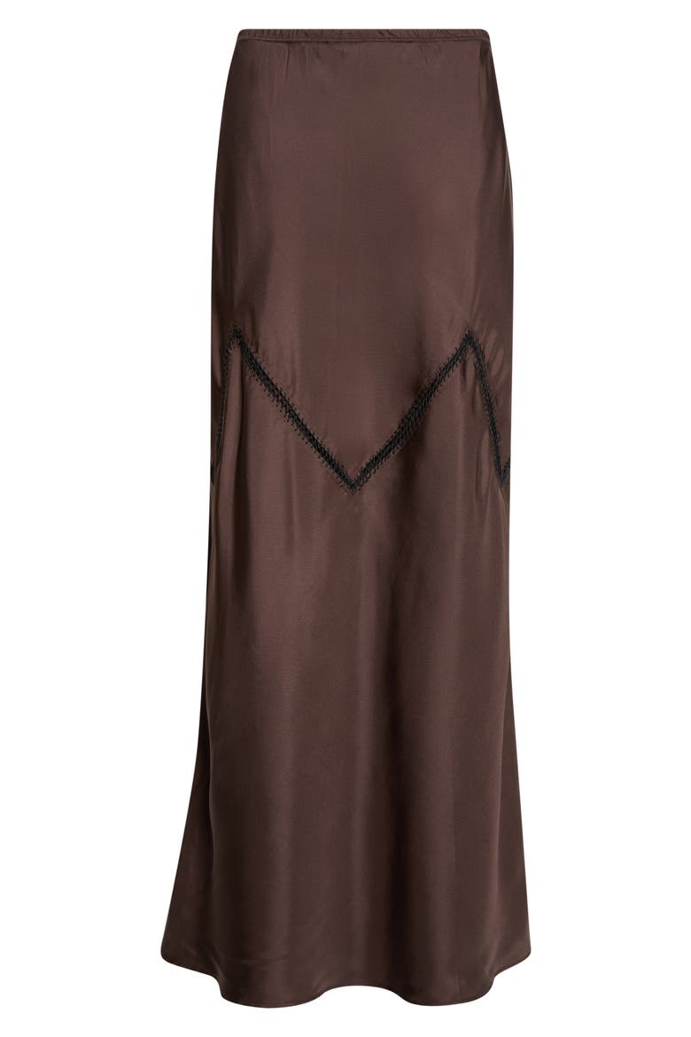 Orisha Embroidered Silk Maxi Skirt, Main, color, MOLASSES