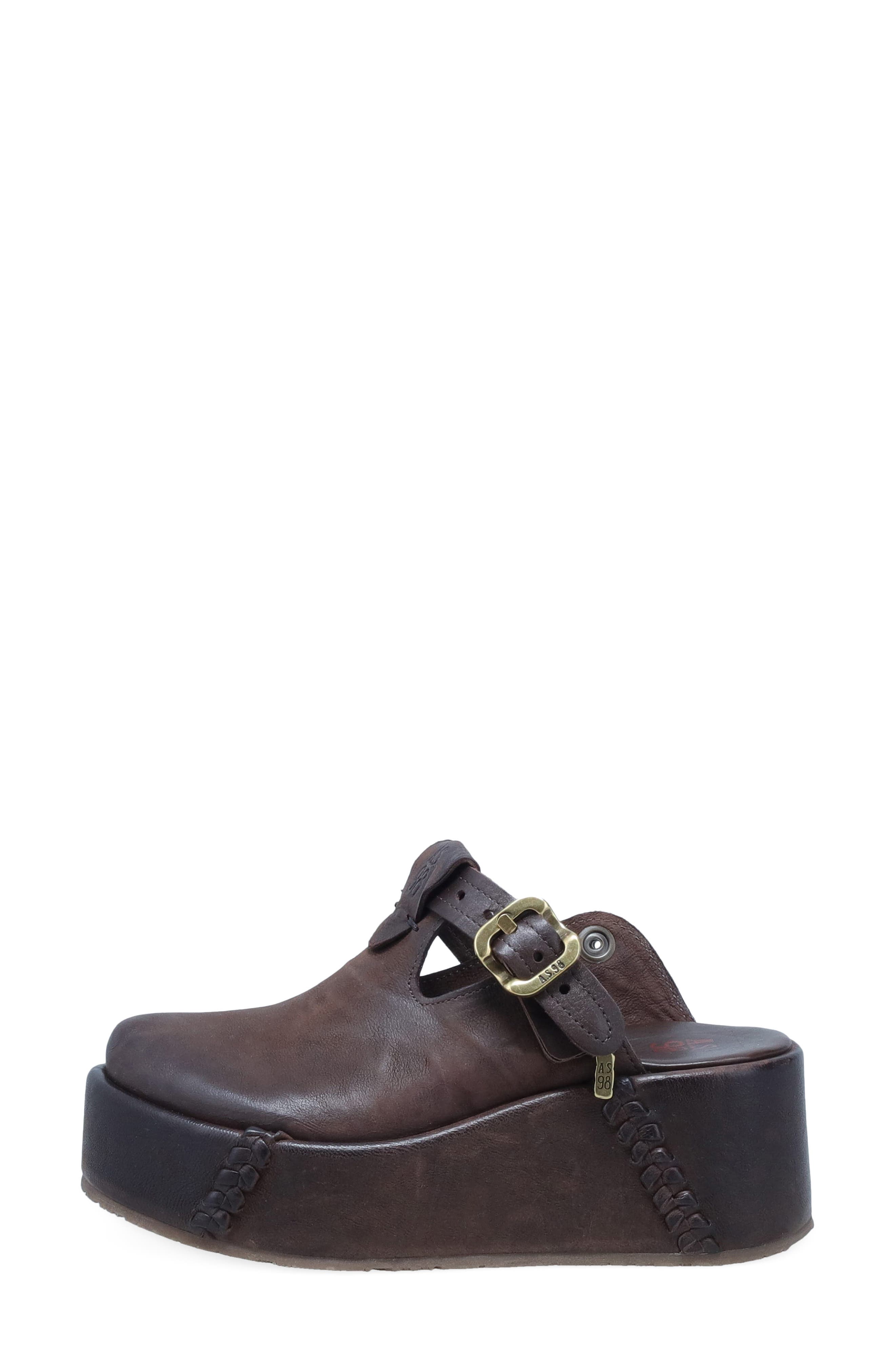 A.S.98 Monroe Platform Clog, Alternate, color, Brown