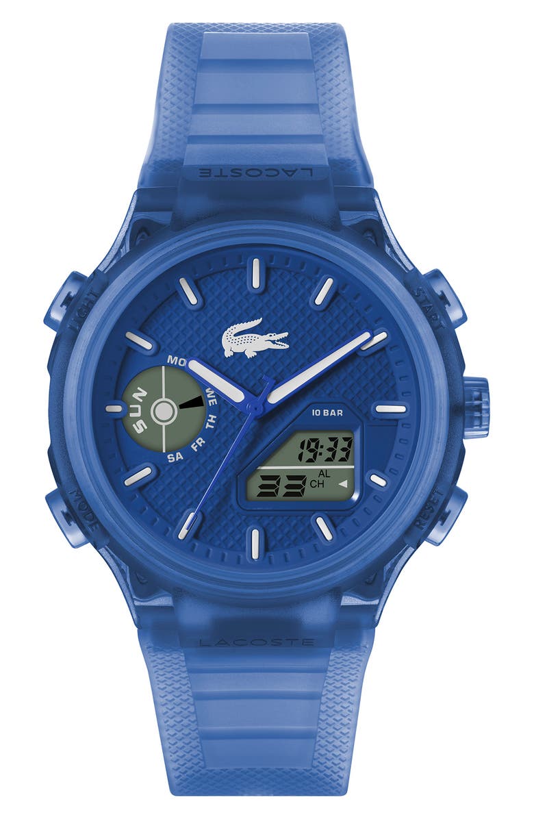 Lacoste LC33 Silicone Strap Watch, 44mm, Main, color,