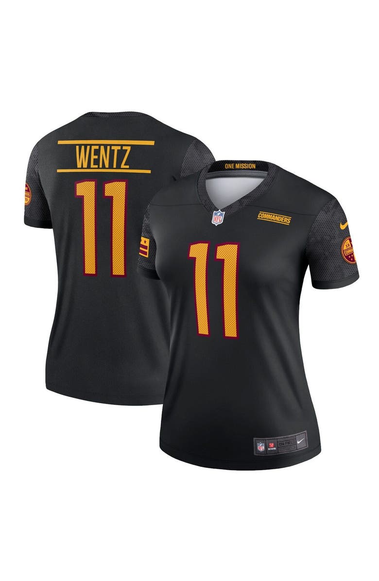 Nike Women's Nike Carson Wentz Black Washington Commanders Alternate Legend Player Performance Top, Main, color,
