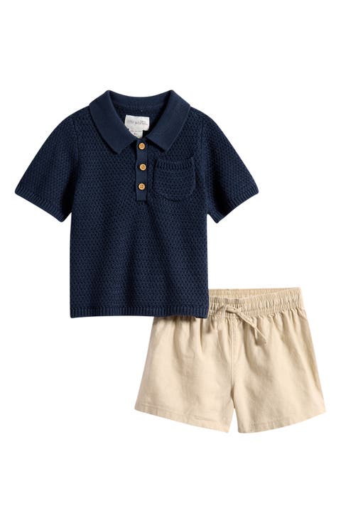 Knit Polo & Shorts Set (Baby)