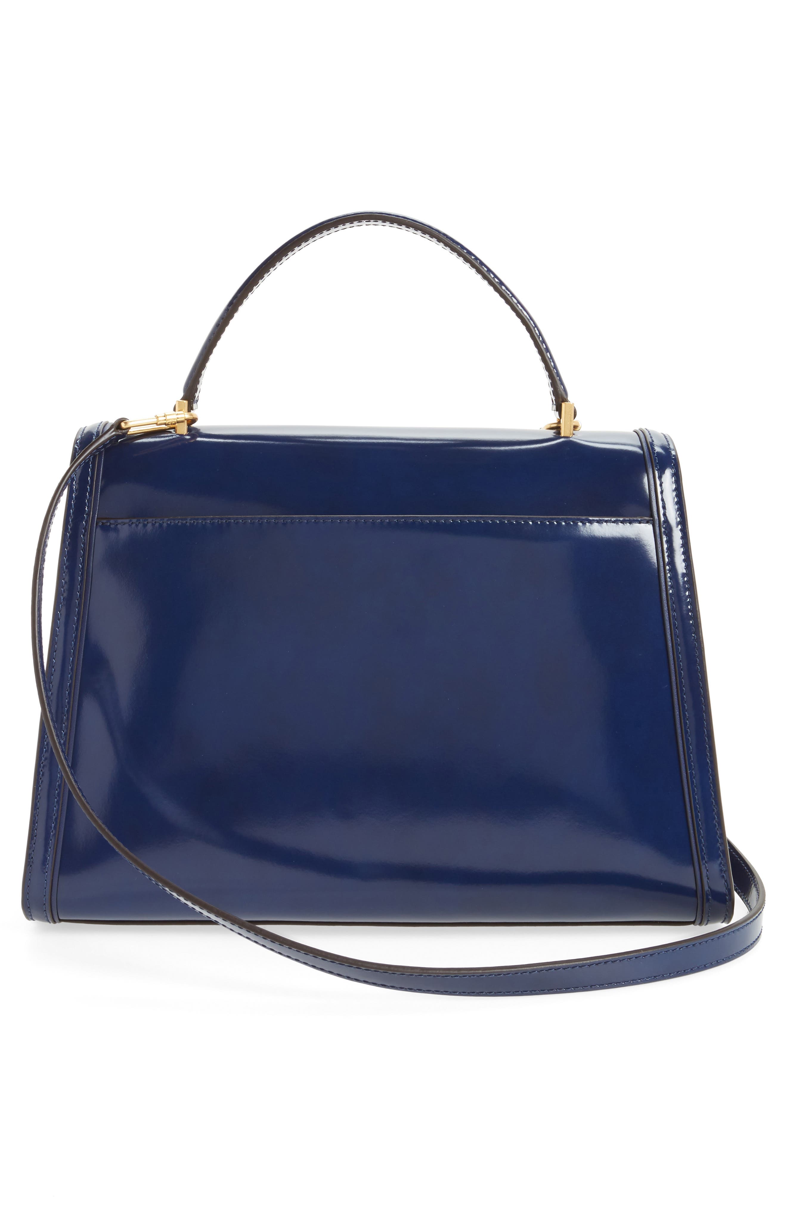 Juliette Leather Satchel, Alternate, color, ROYAL NAVY
