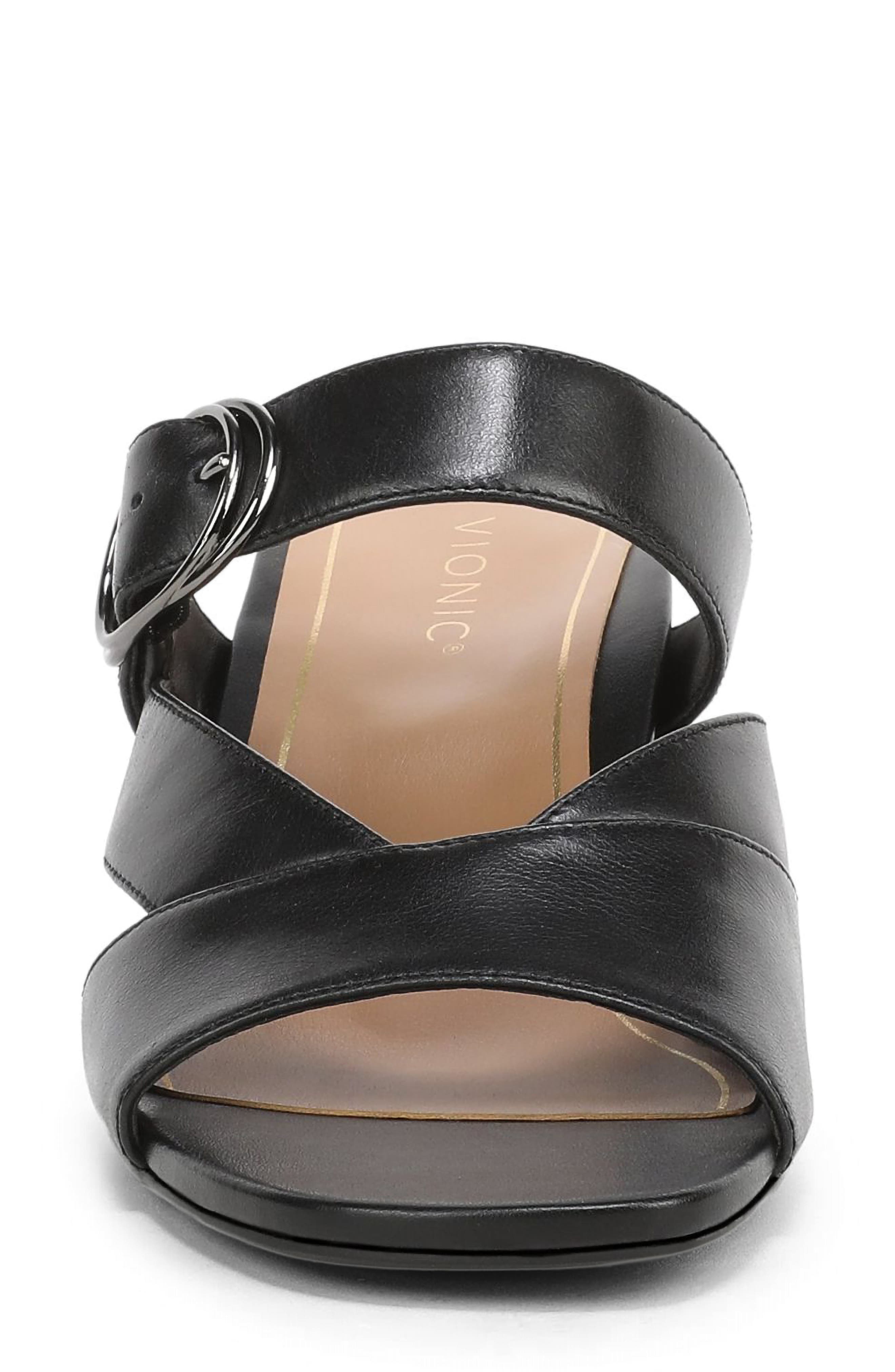 Rosemead Sandal, Alternate, color, BLACK LEATHER