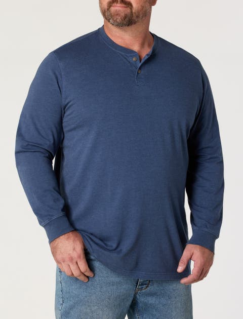Big & Tall Garment-Dyed Henley Shirt